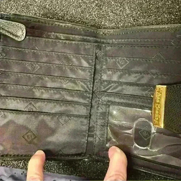 VERA BRADLEY Modern Lights Wallet. Pumpkin, Pink, Wine, And Black. Pinch Lock. - Picture 4 of 11